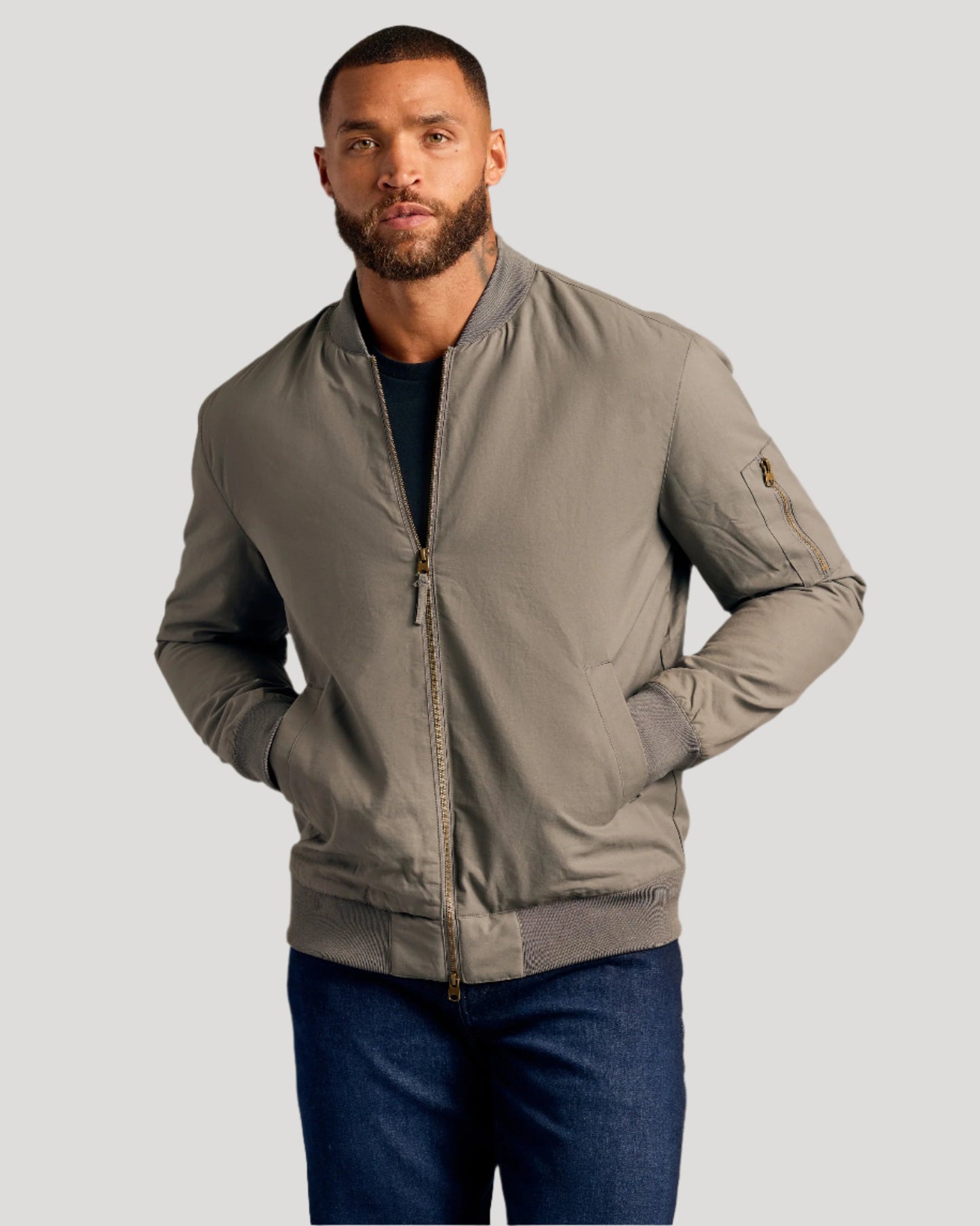 Carbon Bomber Jacket & Comfort Stretch Jeans 2-Pack