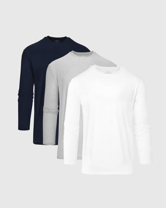 Everyday Active Long Sleeve Crew T-Shirt 3-Pack