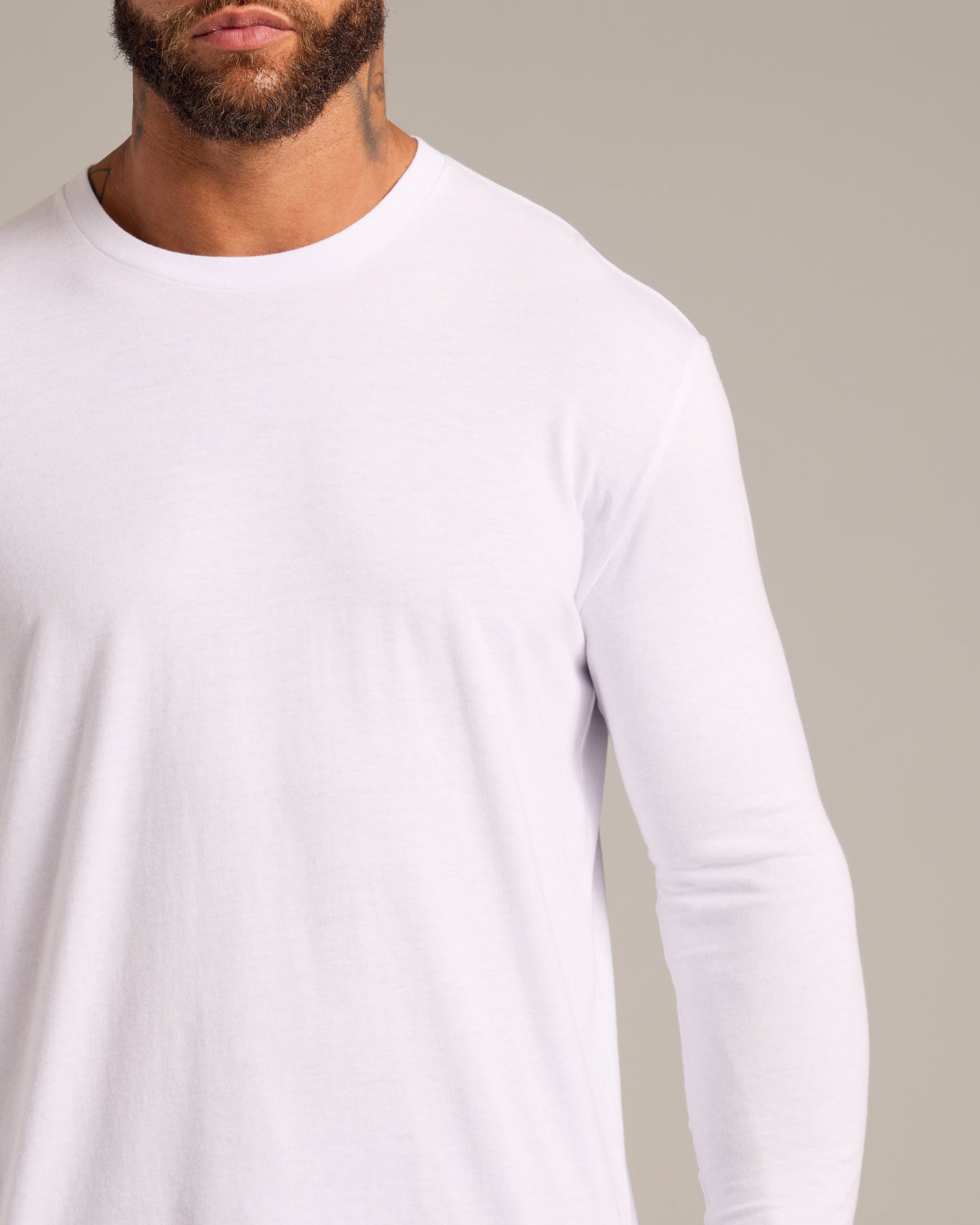 White Classic Long Sleeve Crew Neck 6-Pack
