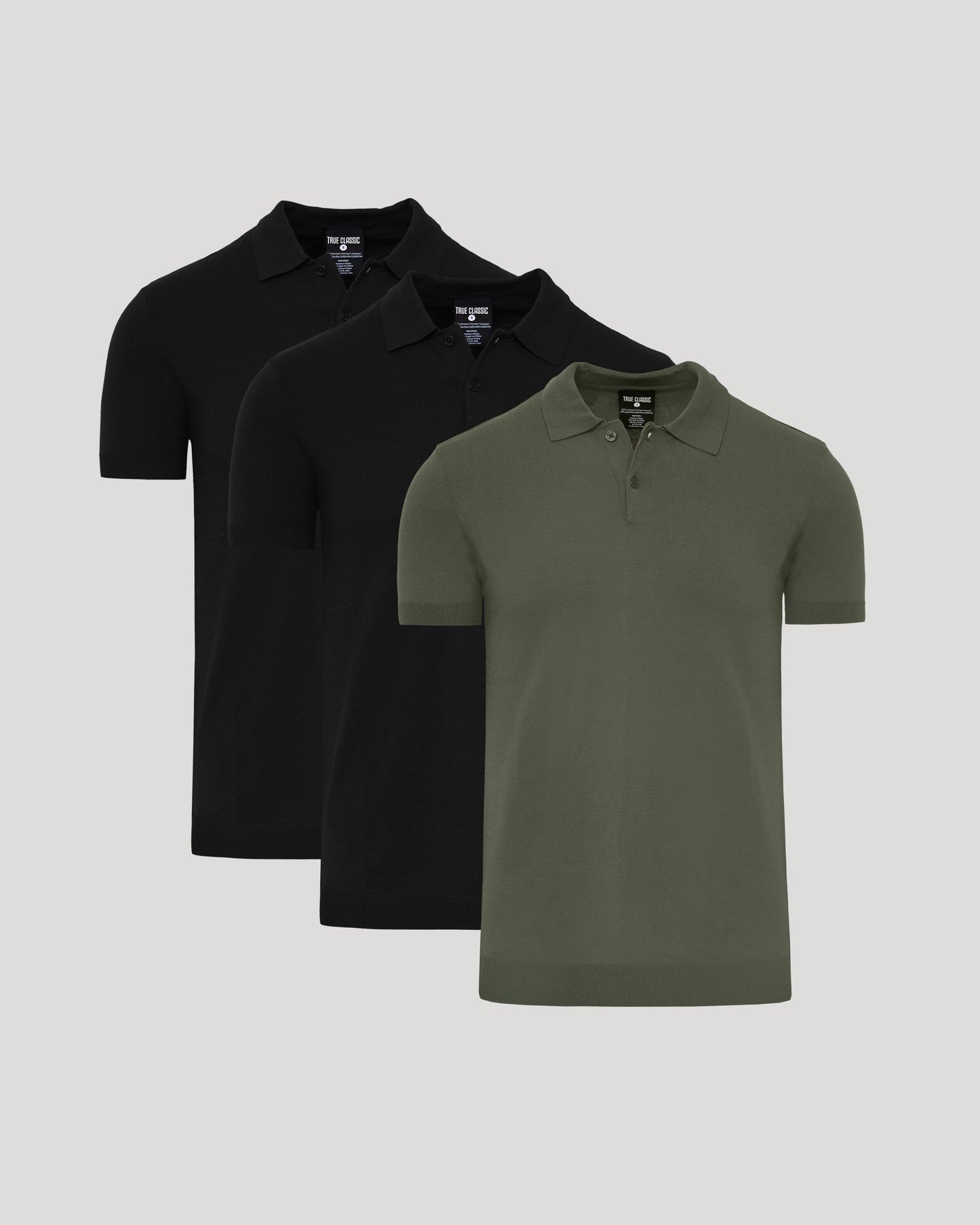 Black & Moss Short Sleeve Dressy Polo 3-Pack