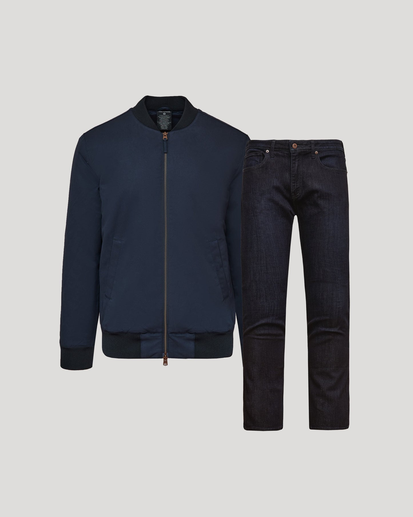 Navy Bomber Jacket & Comfort Stretch Jeans 2-Pack