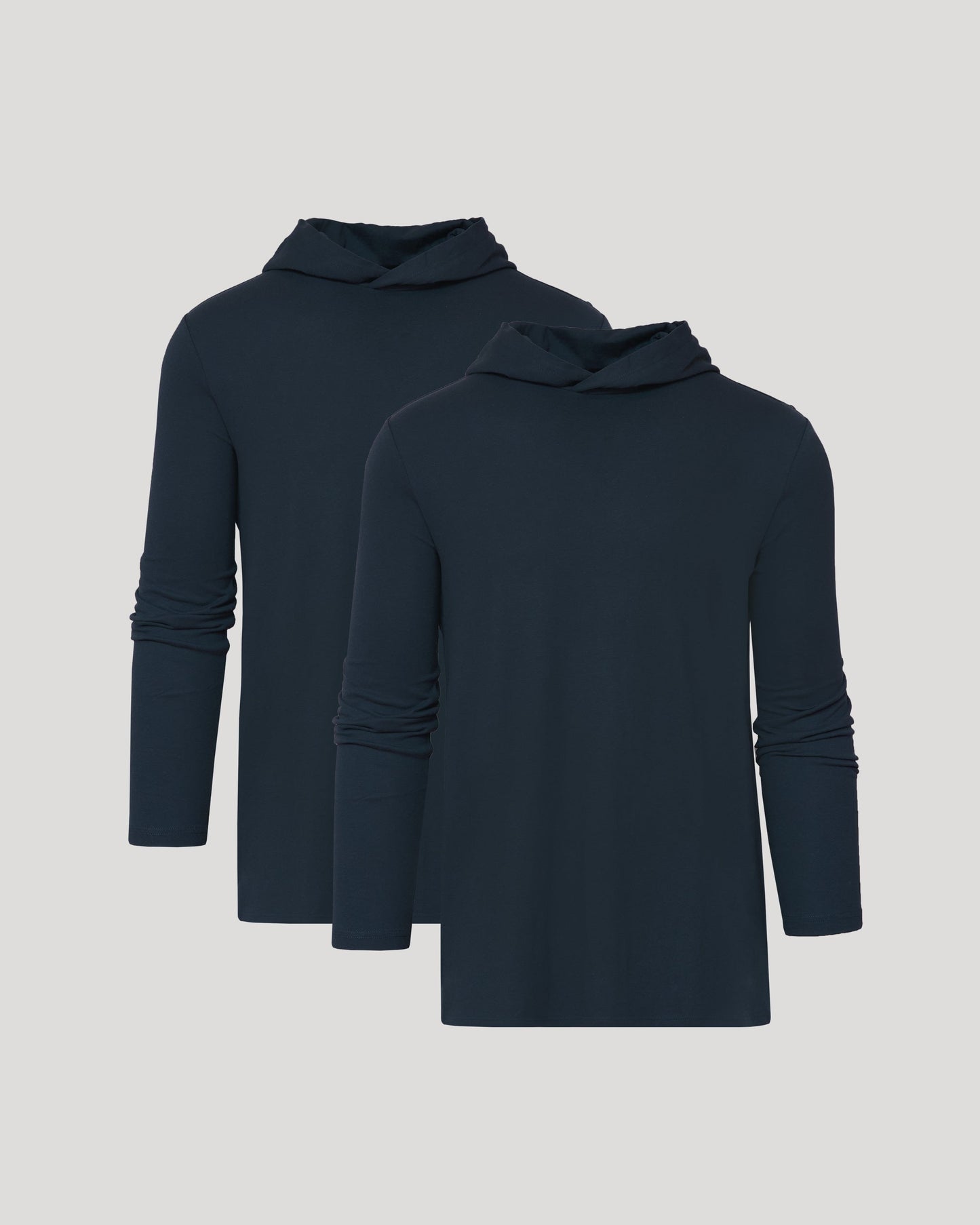 Navy Hooded Long Sleeve T-Shirt 2-Pack