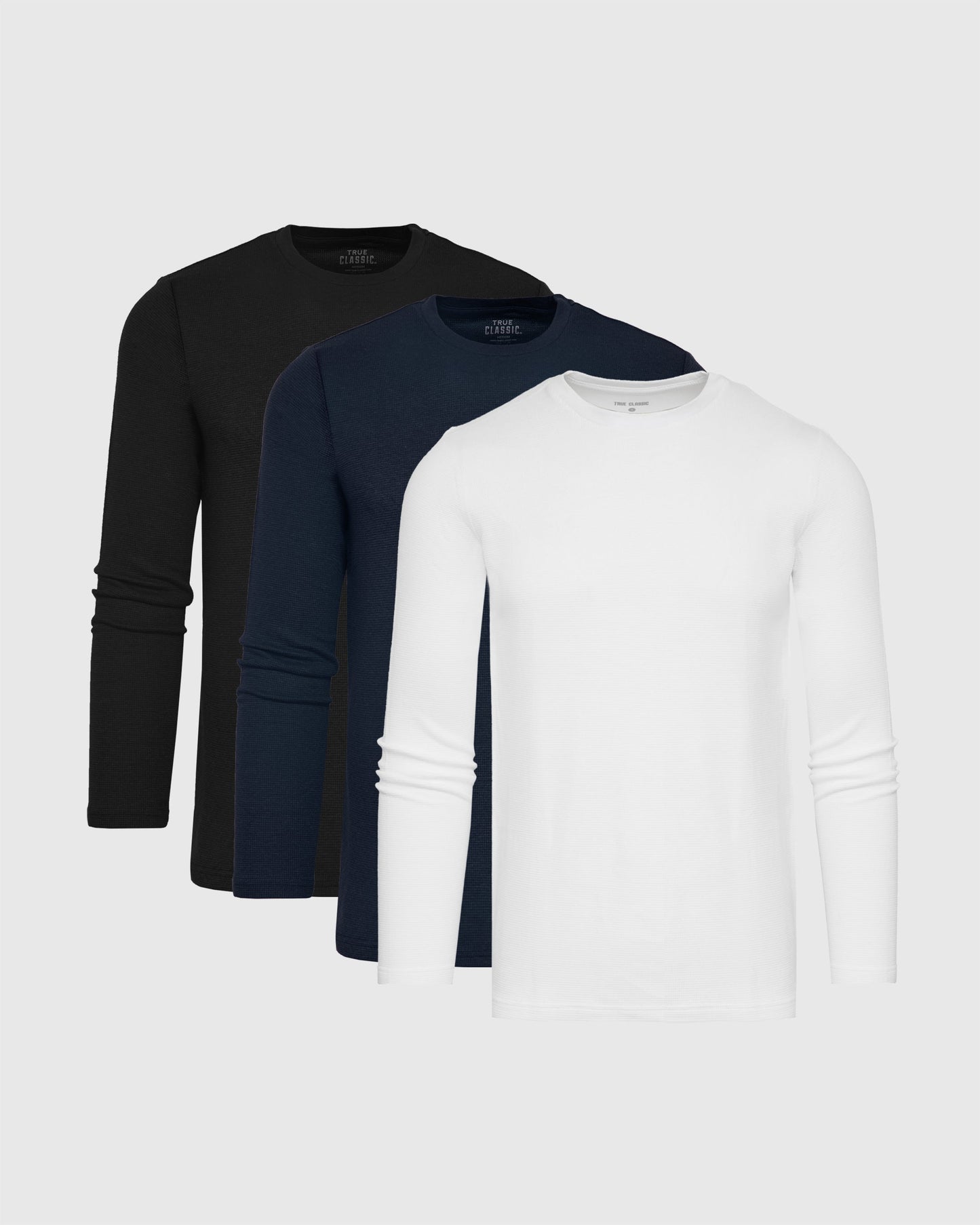 The Core Waffle Long Sleeve Crew Neck 3-Pack