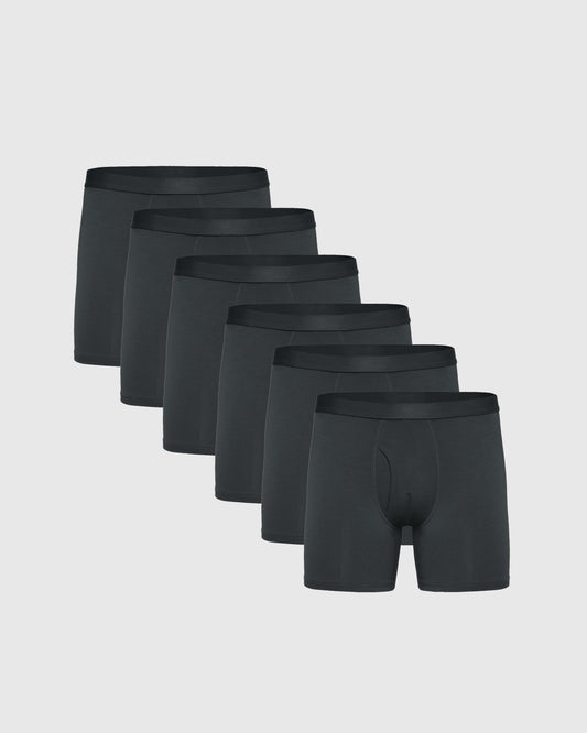 Carbon Boxer Briefs W/ Fly 6-Pack