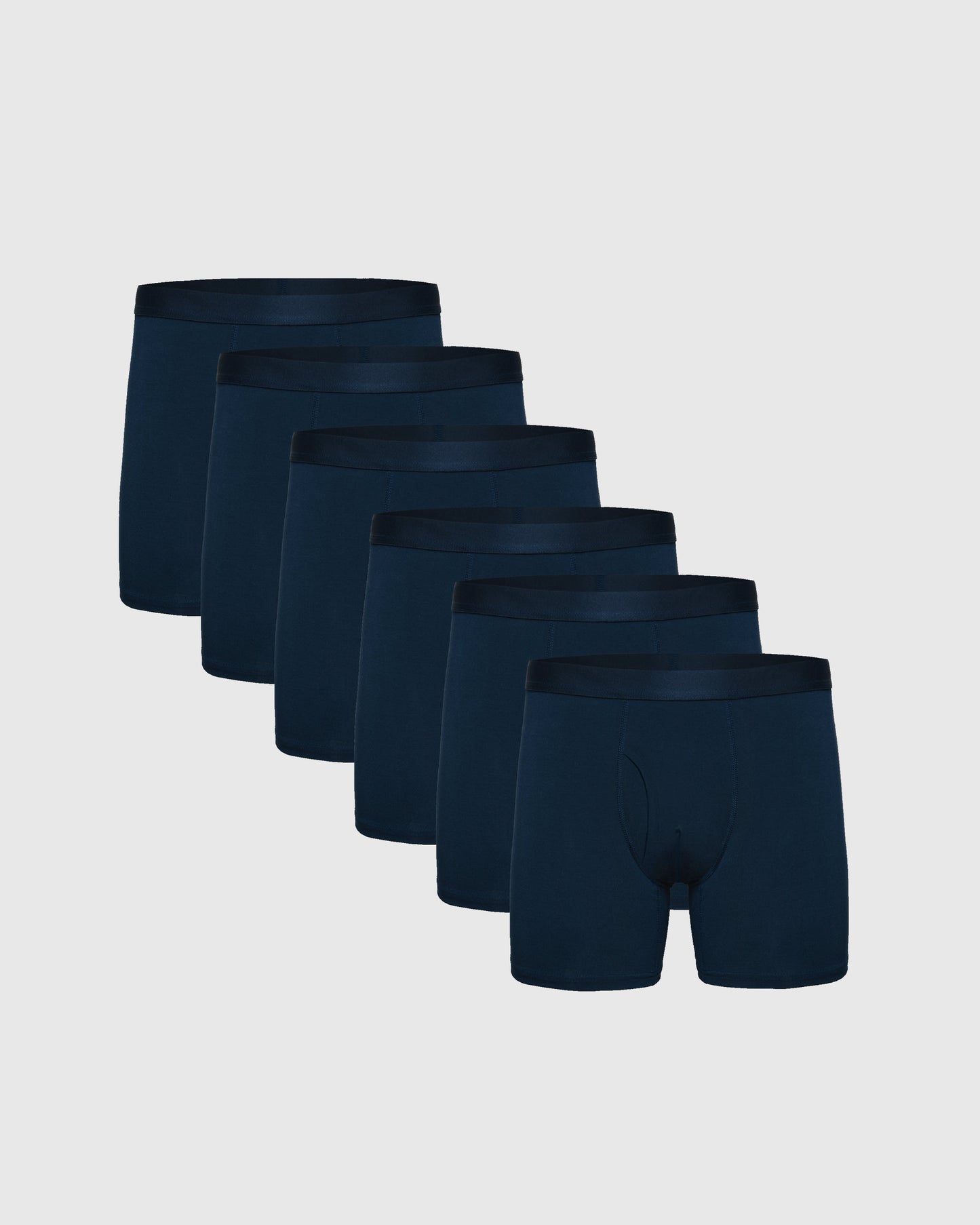 Navy Boxer Briefs W/ Fly 6-Pack