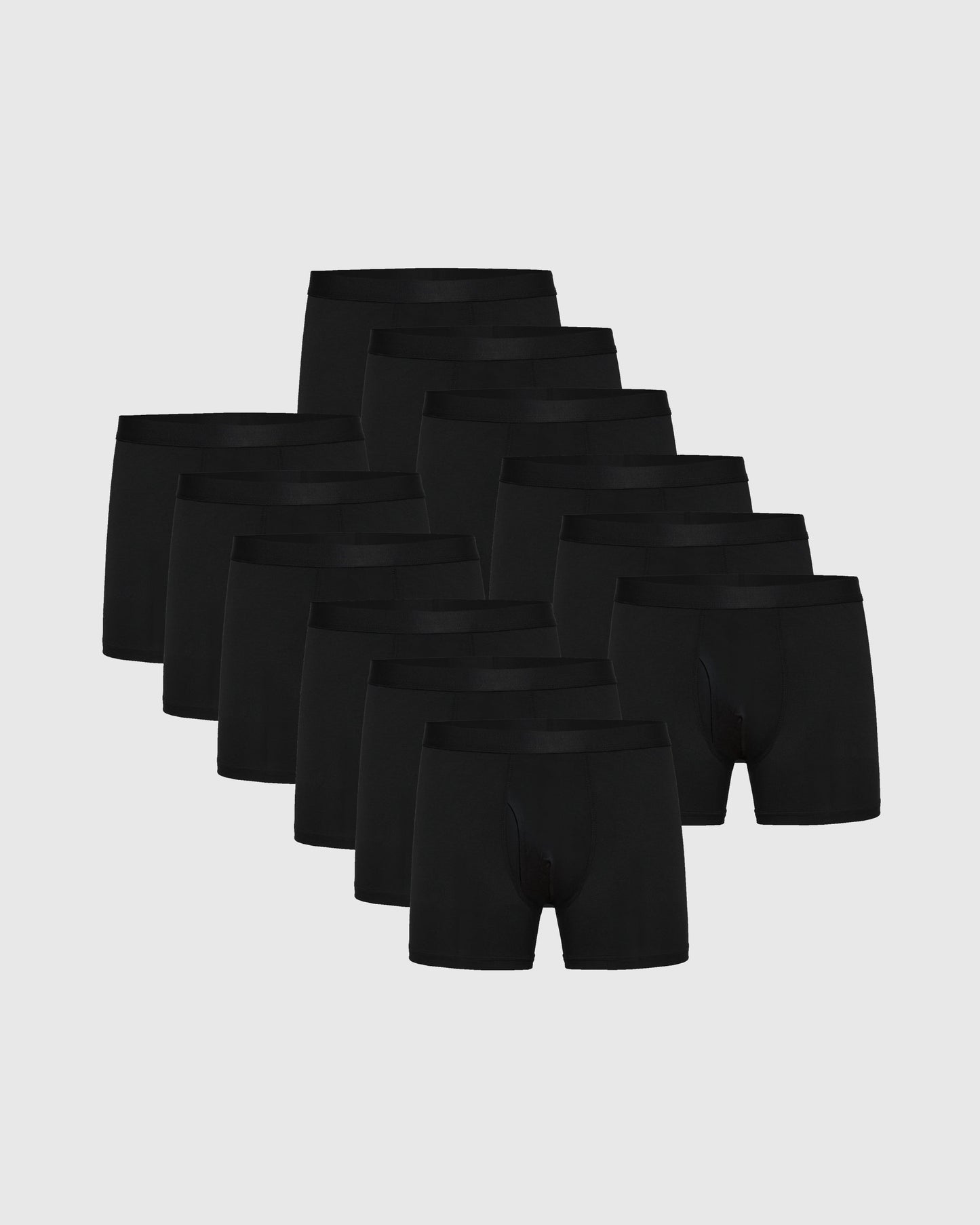 Black Boxer Trunks W/ Fly 12-Pack