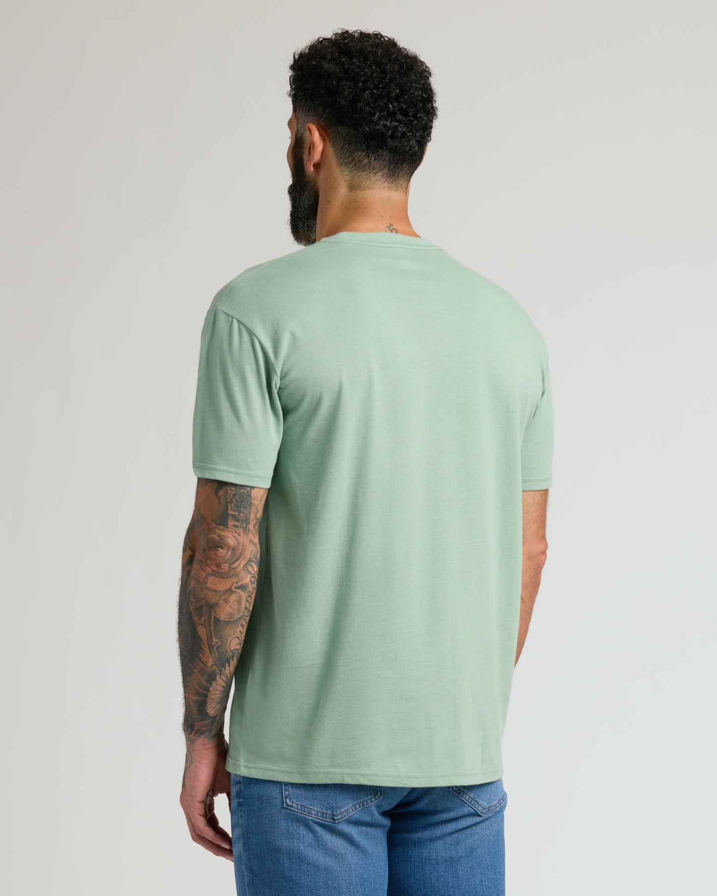 Heather Slate Green Classic Crew Neck
