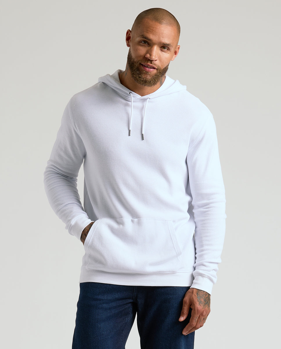 White & Navy Waffle Hoodie 2-Pack