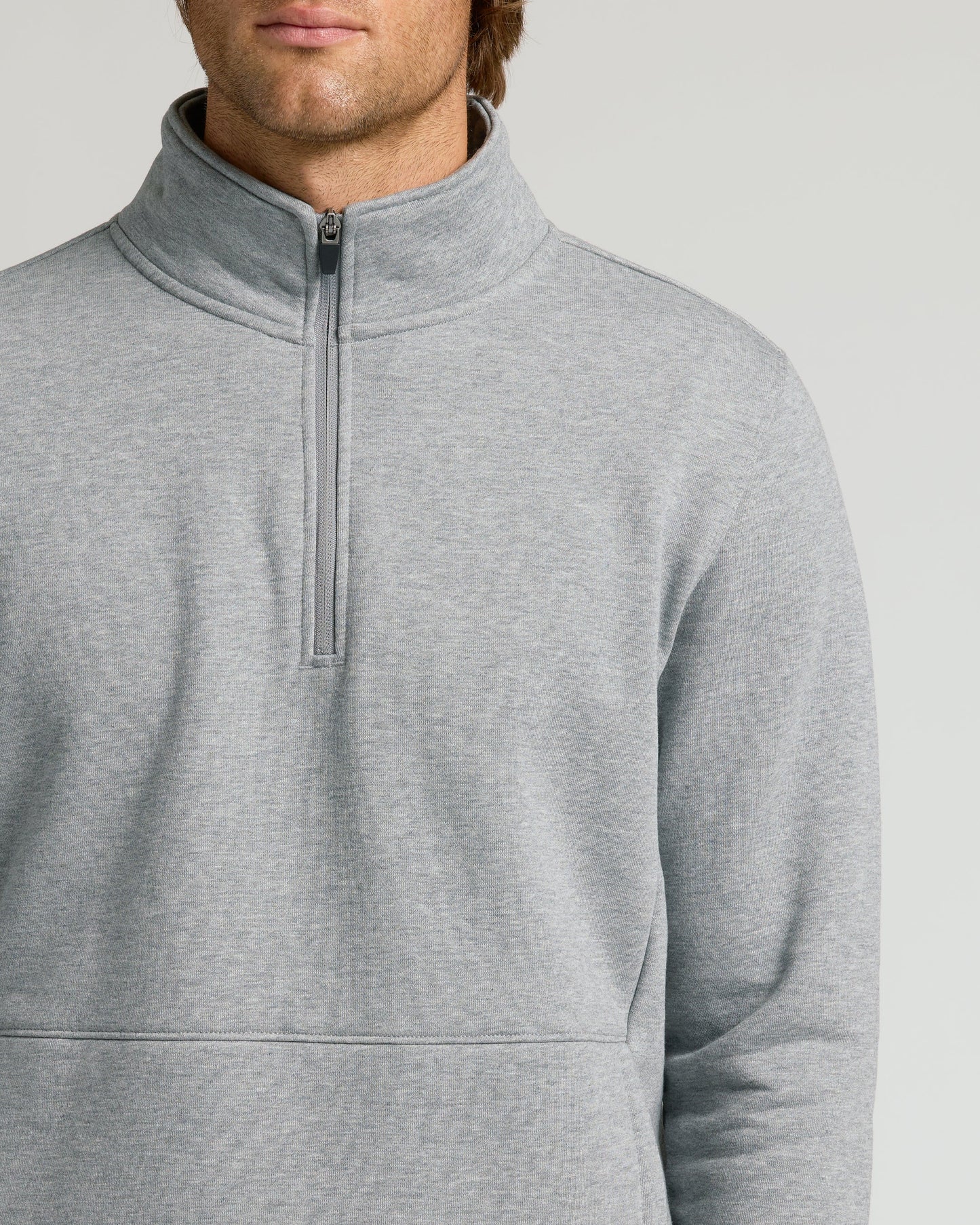 Medium Heather Gray Half Zip Fleece Sweatshirt & Jogger Outfit 2-Pack