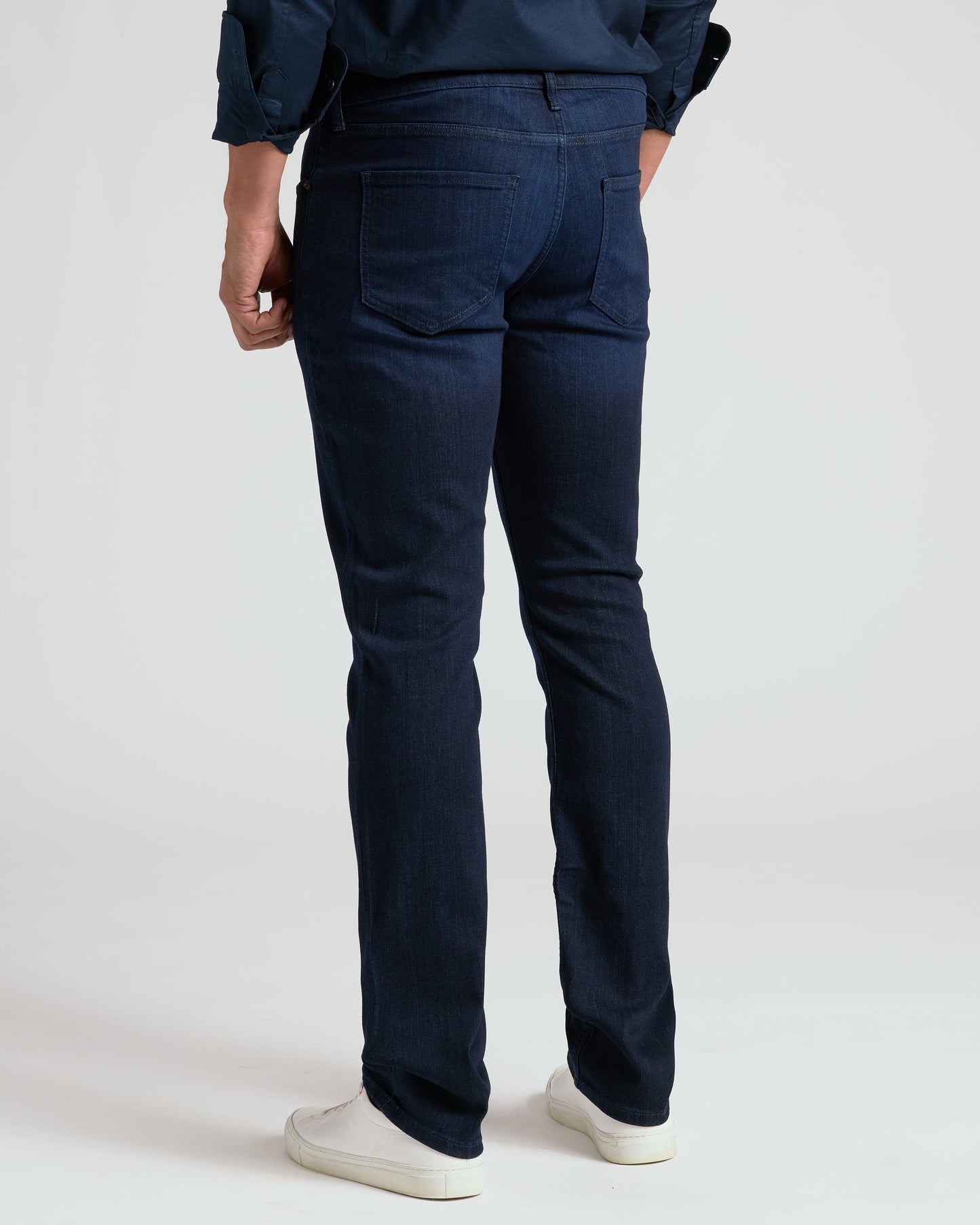Indigo Wash Straight Comfort Stretch Jeans