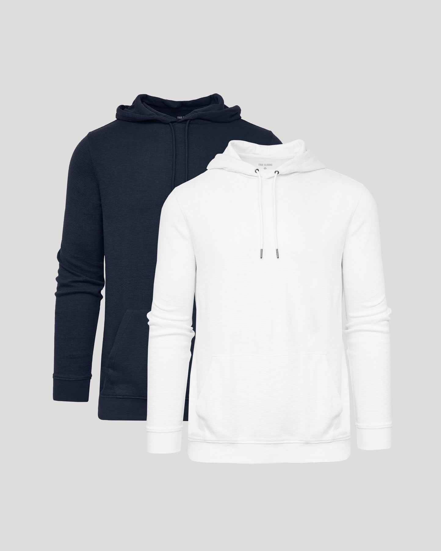 White & Navy Waffle Hoodie 2-Pack